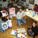 Im Kunstworkshop mit 2000 und 12 Schichten - ins neue Jahr geschaut